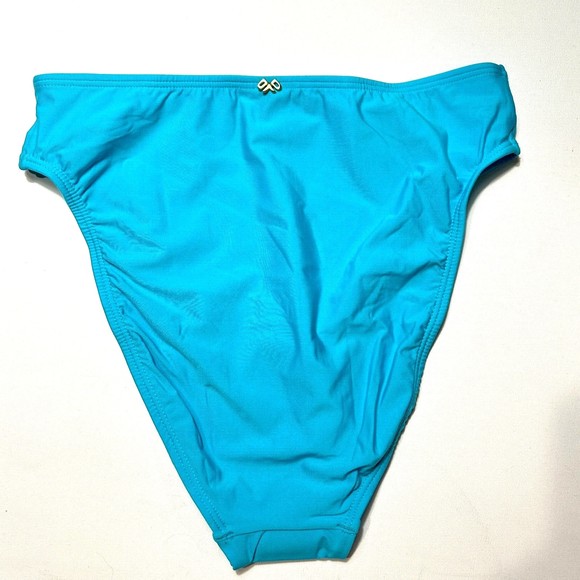 PilyQ PQ Saltwater Hillary Hi Waist Full Blue Swimwear Bikini Bottom Size S NWT - Picture 8 of 10